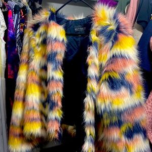 I nice never worn Polyester fur jacket to go out in.